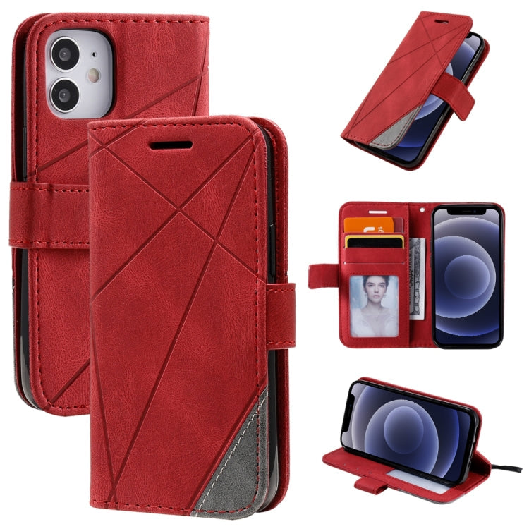 Skin Feel Splicing Horizontal Flip Leather Case with Holder & Card Slots & Wallet & Photo Frame, For iPhone 12 Pro Max, For iPhone 12 / 12 Pro, For iPhone 12 mini, For iPhone XR