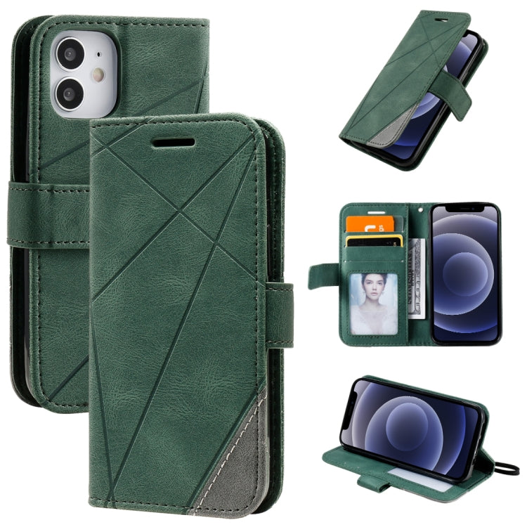 Skin Feel Splicing Horizontal Flip Leather Case with Holder & Card Slots & Wallet & Photo Frame, For iPhone 12 Pro Max, For iPhone 12 / 12 Pro, For iPhone 12 mini, For iPhone XR