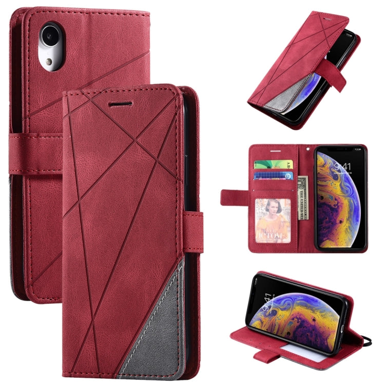 Skin Feel Splicing Horizontal Flip Leather Case with Holder & Card Slots & Wallet & Photo Frame, For iPhone 12 Pro Max, For iPhone 12 / 12 Pro, For iPhone 12 mini, For iPhone XR