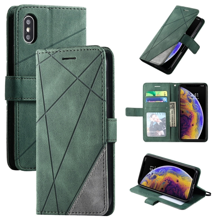 Skin Feel Splicing Horizontal Flip Leather Case with Holder & Card Slots & Wallet & Photo Frame, For iPhone 12 Pro Max, For iPhone 12 / 12 Pro, For iPhone 12 mini, For iPhone XR