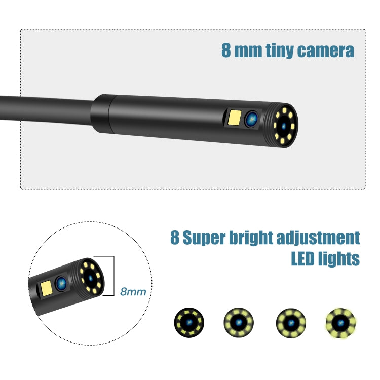 P40 8mm 1080P IP68 Waterproof 4.3 inch Highlight Screen Dual Camera Digital Endoscope, 2m Hard Cable, 5m Hard Cable, 10m Hard Cable