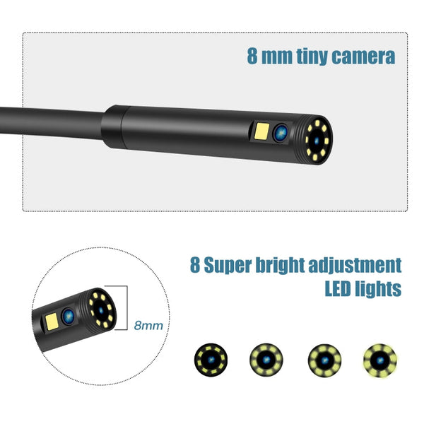 P40 8mm 1080P IP68 Waterproof 4.3 inch Highlight Screen Dual Camera Digital Endoscope, 2m Hard Cable, 5m Hard Cable, 10m Hard Cable