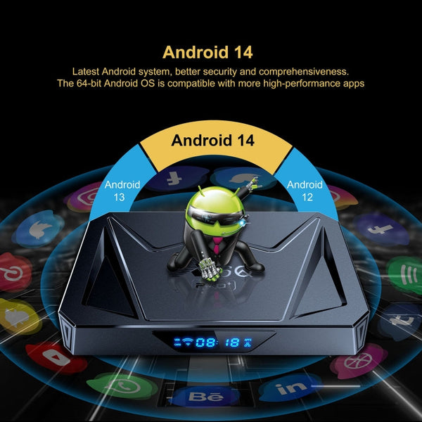 X96Q Pro+ Cortex-A55 Android 14 Octa-core CPU 4K HD Internet Set-top Box