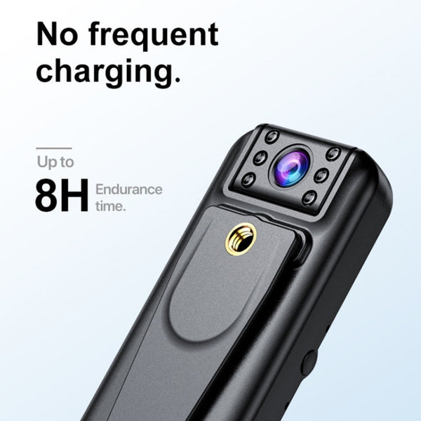 A82 IR Night Vision Rotating Lens 2K HD Video WiFi Recorder with Back Clip, A82