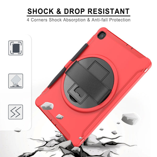 360 Degree Rotation PC+TPU Protective Cover with Holder & Hand Strap & Pen Slot, For Samsung Galaxy Tab S6 Lite, For iPad Pro 12.9 inch (2020), For iPad 10.2