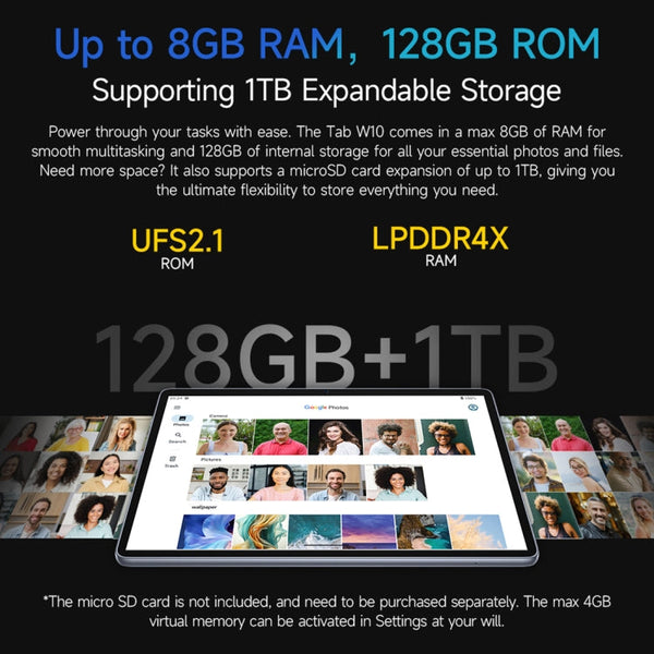 Ulefone Tab W10 WiFi Tablet PC, 10.1 inch Android 14 Unisoc T606 Octa Core, EU Plug