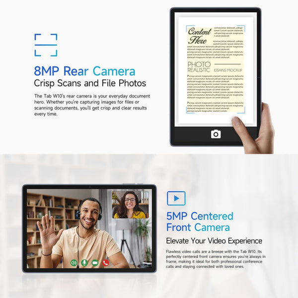 Ulefone Tab W10 WiFi Tablet PC, 10.1 inch Android 14 Unisoc T606 Octa Core, EU Plug