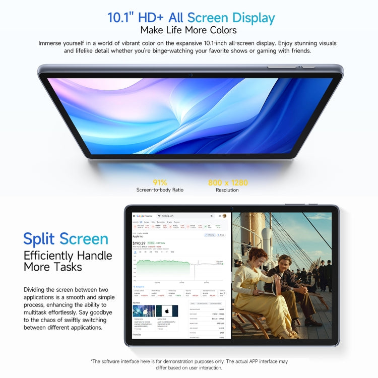 Ulefone Tab W10 WiFi Tablet PC, 10.1 inch Android 14 Unisoc T606 Octa Core, EU Plug