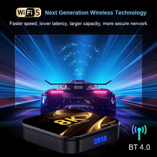 TX98 Pro+ 8K UHD Android 13 Smart TV Box with Remote Control, RK3528 Quad-Core