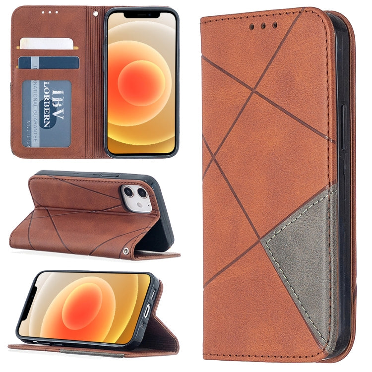 Rhombus Texture Horizontal Flip Magnetic Leather Case with Holder & Card Slots, For Xiaomi Redmi 9A, For Xiaomi Redmi 9C, For iPhone 12 mini, For iPhone 12 / 12 Pro
