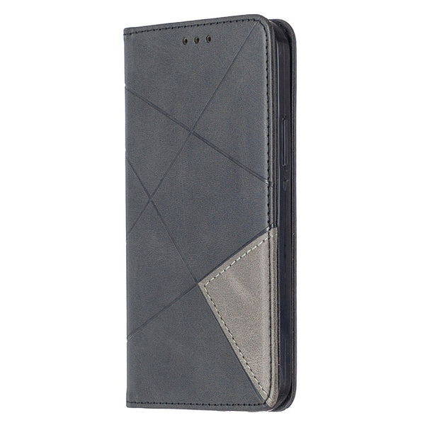 Rhombus Texture Horizontal Flip Magnetic Leather Case with Holder & Card Slots, For Xiaomi Redmi 9A, For Xiaomi Redmi 9C, For iPhone 12 mini, For iPhone 12 / 12 Pro