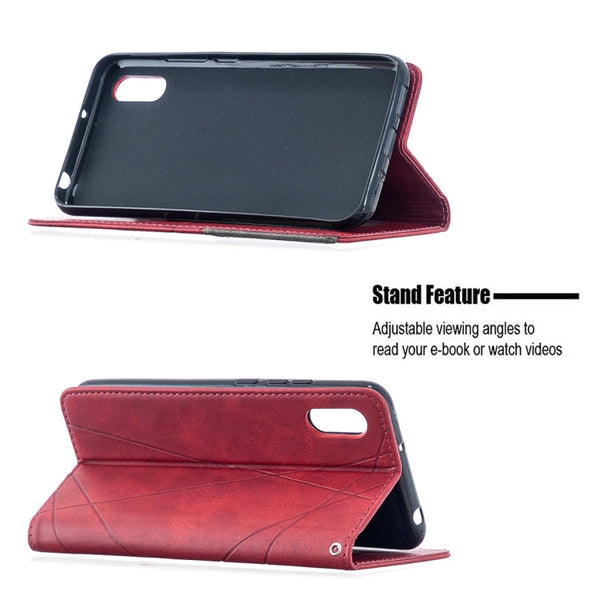 Rhombus Texture Horizontal Flip Magnetic Leather Case with Holder & Card Slots, For Xiaomi Redmi 9A, For Xiaomi Redmi 9C, For iPhone 12 mini, For iPhone 12 / 12 Pro