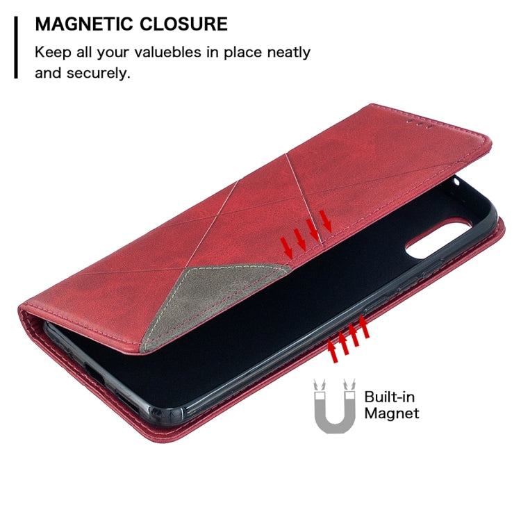 Rhombus Texture Horizontal Flip Magnetic Leather Case with Holder & Card Slots, For Xiaomi Redmi 9A, For Xiaomi Redmi 9C, For iPhone 12 mini, For iPhone 12 / 12 Pro