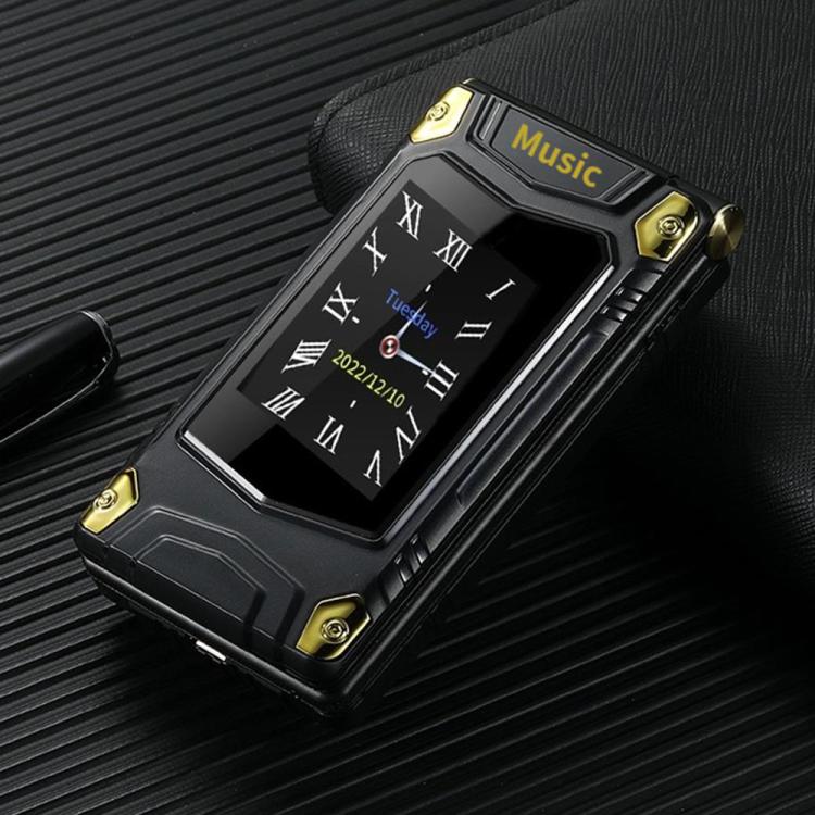 M7+ 4G Dual Screen Flip Elder Rugged Phone, 2.8 inch Inner, 2.4 inch Outer, 6800mAh Battery, 24 Keys, Flashlight, Network: 4G, Dual SIM, SOS, EU Plug, US Plug, UK Plug