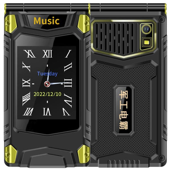 M7+ 4G Dual Screen Flip Elder Rugged Phone, 2.8 inch Inner, 2.4 inch Outer, 6800mAh Battery, 24 Keys, Flashlight, Network: 4G, Dual SIM, SOS, EU Plug, US Plug, UK Plug