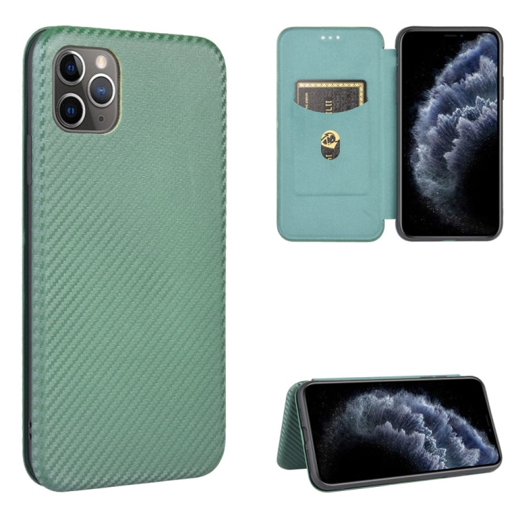 Carbon Fiber Texture Magnetic Horizontal Flip TPU + PC + PU Leather Case with Card Slot, For iPhone 11 Pro, For iPhone 6 / 6s, For iPhone 6 Plus / 6s Plus, For iPhone 11 Pro Max