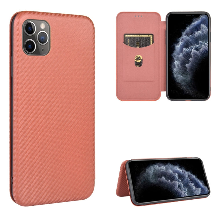 Carbon Fiber Texture Magnetic Horizontal Flip TPU + PC + PU Leather Case with Card Slot, For iPhone 11 Pro, For iPhone 6 / 6s, For iPhone 6 Plus / 6s Plus, For iPhone 11 Pro Max