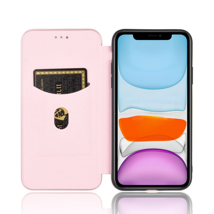 Carbon Fiber Texture Magnetic Horizontal Flip TPU + PC + PU Leather Case with Card Slot, For iPhone 11, For iPhone 12 mini, For iPhone 12 / 12 Pro, For iPhone 12 Pro Max