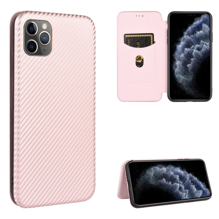 Carbon Fiber Texture Magnetic Horizontal Flip TPU + PC + PU Leather Case with Card Slot, For iPhone 11, For iPhone 12 mini, For iPhone 12 / 12 Pro, For iPhone 12 Pro Max