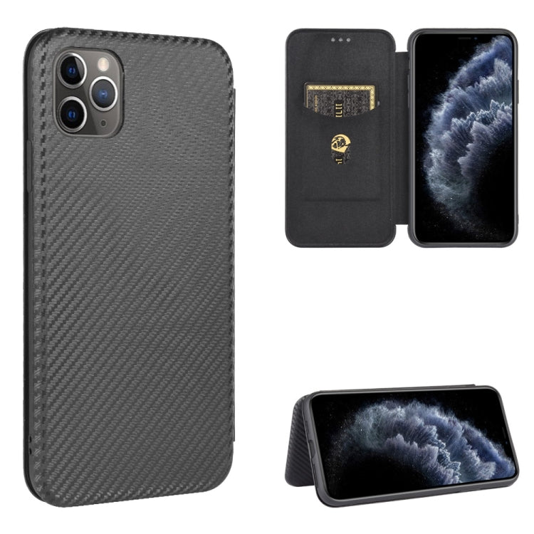 Carbon Fiber Texture Magnetic Horizontal Flip TPU + PC + PU Leather Case with Card Slot, For iPhone 11, For iPhone 12 mini, For iPhone 12 / 12 Pro, For iPhone 12 Pro Max