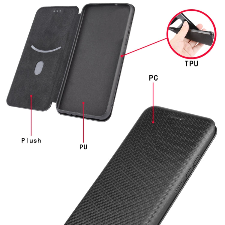 Carbon Fiber Texture Magnetic Horizontal Flip TPU + PC + PU Leather Case with Card Slot, For iPhone 7 / 8 / SE 2020 / SE 2022, For iPhone 7 Plus / 8 Plus, For iPhone XR, For iPhone XS Max