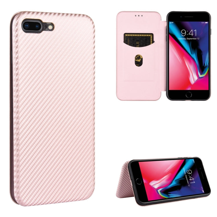 Carbon Fiber Texture Magnetic Horizontal Flip TPU + PC + PU Leather Case with Card Slot, For iPhone 7 / 8 / SE 2020 / SE 2022, For iPhone 7 Plus / 8 Plus, For iPhone XR, For iPhone XS Max