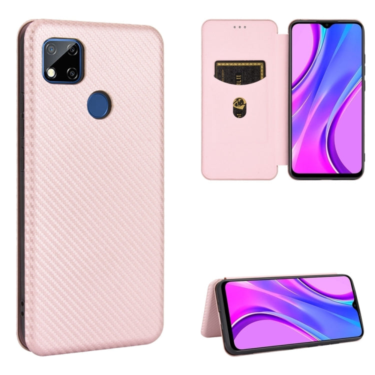 Carbon Fiber Texture Magnetic Horizontal Flip TPU + PC + PU Leather Case with Card Slot, For Xiaomi Redmi 9C, For Xiaomi Redmi 8A, For Xiaomi Redmi 8, For Xiaomi Redmi 9
