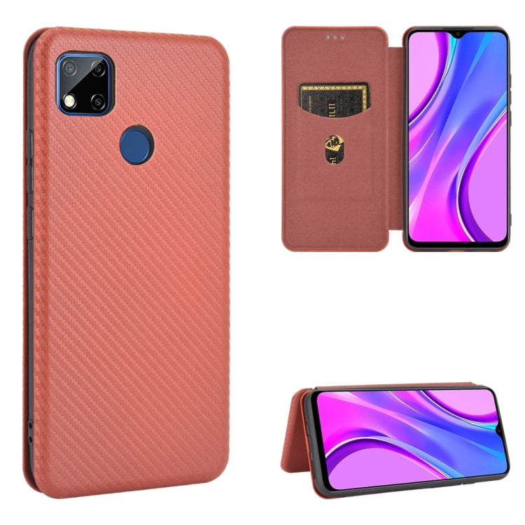 Carbon Fiber Texture Magnetic Horizontal Flip TPU + PC + PU Leather Case with Card Slot, For Xiaomi Redmi 9C, For Xiaomi Redmi 8A, For Xiaomi Redmi 8, For Xiaomi Redmi 9