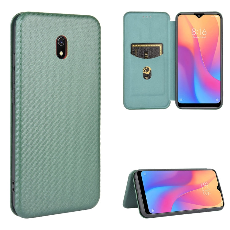 Carbon Fiber Texture Magnetic Horizontal Flip TPU + PC + PU Leather Case with Card Slot, For Xiaomi Redmi 9C, For Xiaomi Redmi 8A, For Xiaomi Redmi 8, For Xiaomi Redmi 9