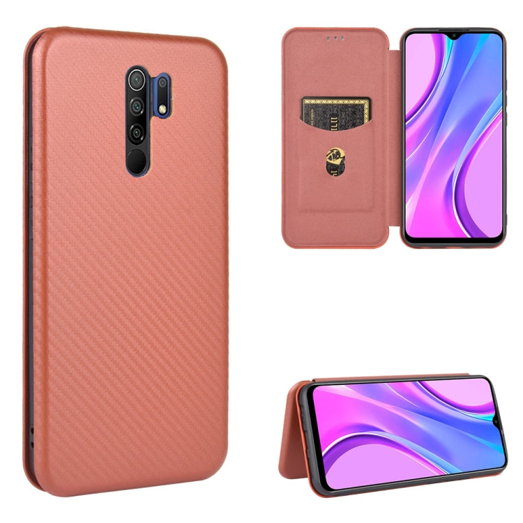 Carbon Fiber Texture Magnetic Horizontal Flip TPU + PC + PU Leather Case with Card Slot, For Xiaomi Redmi 9C, For Xiaomi Redmi 8A, For Xiaomi Redmi 8, For Xiaomi Redmi 9