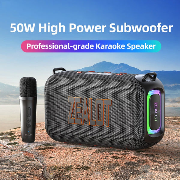 Zealot S85M 50W Outdoor Portable Bluetooth Speaker with Microphone