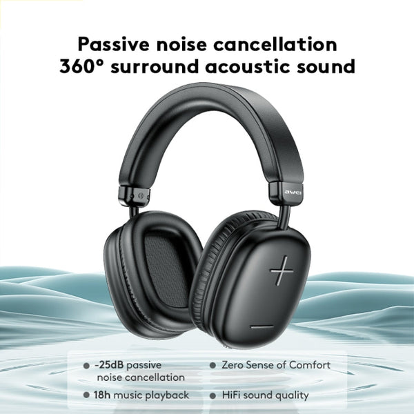 awei AT6 Wireless Bluetooth V5.4 Hi-Fi Stereo Headphones