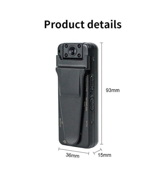 Z7 1080P HD Night Vision Magnetic Video Recorder with Back Clip