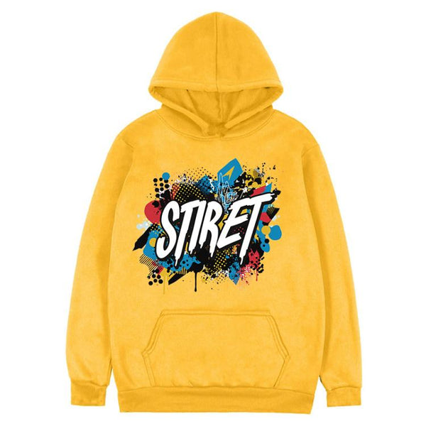 Alphabet Printed Fleece Hooded Sweatshirt Print On Your Demand, XS, S