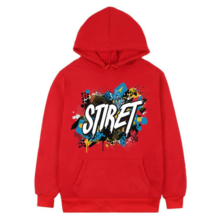 Alphabet Printed Fleece Hooded Sweatshirt Print On Your Demand, XS, S