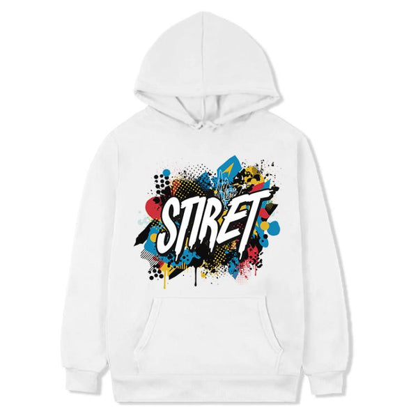 Alphabet Printed Fleece Hooded Sweatshirt Print On Your Demand, M, L