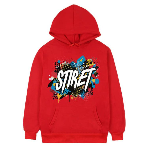 Alphabet Printed Fleece Hooded Sweatshirt Print On Your Demand, M, L