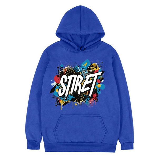 Alphabet Printed Fleece Hooded Sweatshirt Print On Your Demand, XL, XXL