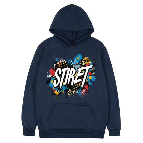 Alphabet Printed Fleece Hooded Sweatshirt Print On Your Demand, XL, XXL