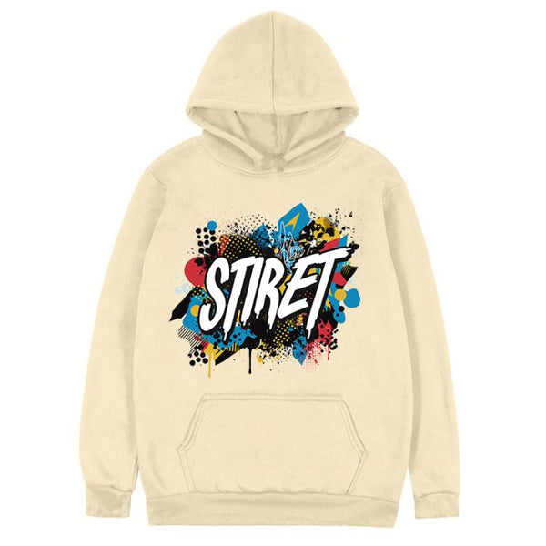 Alphabet Printed Fleece Hooded Sweatshirt Print On Your Demand, XXXL