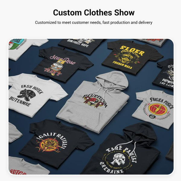 Alphabet Printed Fleece Hooded Sweatshirt Print On Your Demand, XS, S