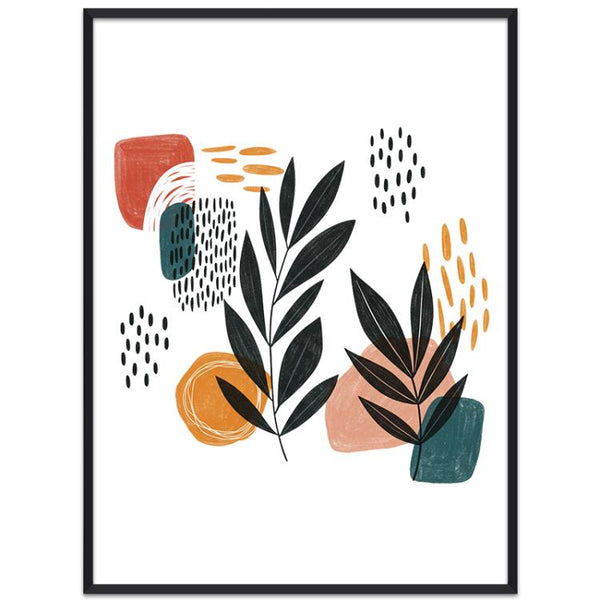 Abstract Leaves Decorative Painting with PS Frame Print On Your Demand, 15x20cm, 20x20cm, 30x30cm, 40x40cm, 50x50cm, 60x60cm, 70x70cm, 80x80cm, 90x90cm