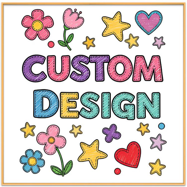 Child Drawing Decorative Painting with Aluminum Alloy Frame Print On Your Demand, 15x20cm, 20x20cm, 30x30cm, 40x40cm, 50x50cm, 60x60cm, 70x70cm, 80x80cm, 90x90cm