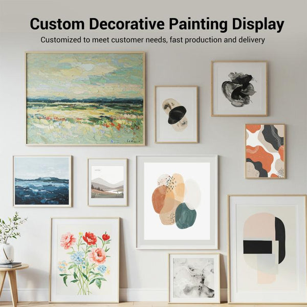 Abstract Leaves Decorative Painting with Aluminum Alloy Frame Print On Your Demand, 15x20cm, 20x20cm, 30x30cm, 40x40cm, 50x50cm, 60x60cm, 70x70cm, 80x80cm, 90x90cm