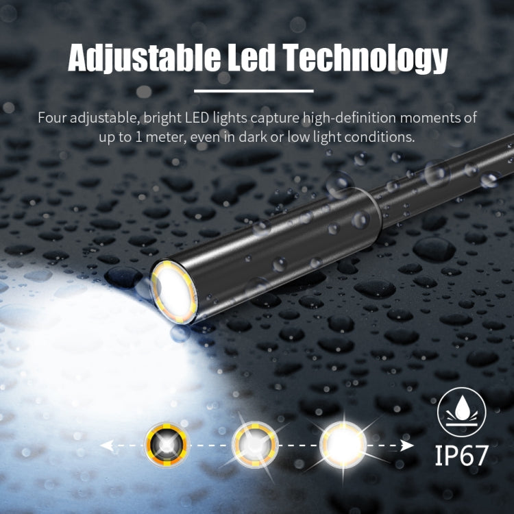 8mm 1080P IP68 Waterproof 4.3 inch Screen Single Camera Digital Endoscope, 7m, 5m, 2m