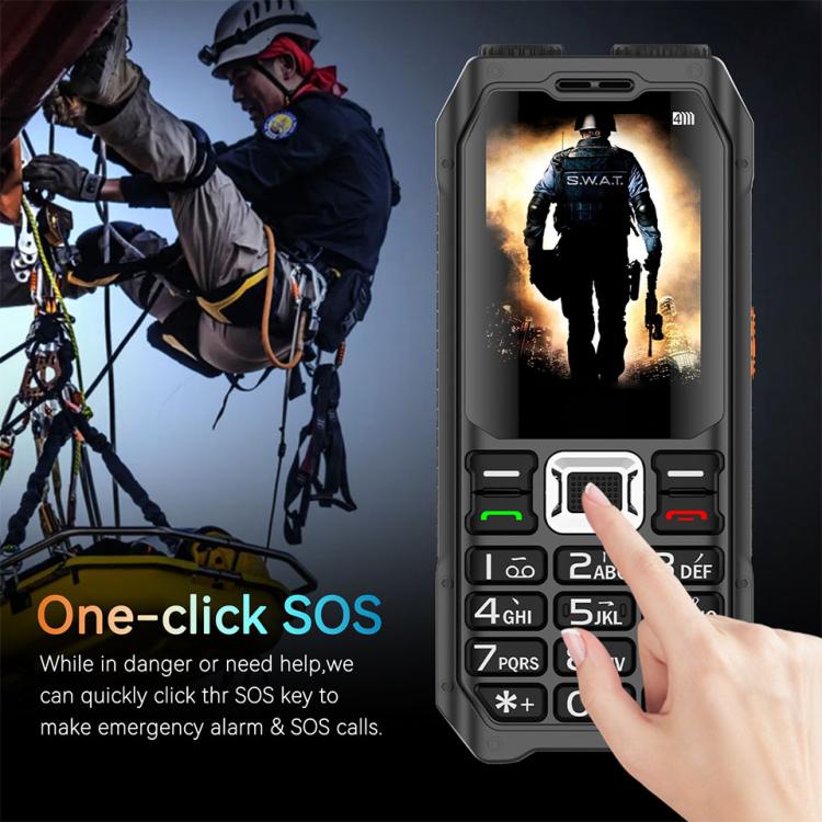 UNIWA M6000 Big Speaker Keypad Phone, 2.4 inch, Dual Flashlights, 21 Keys, SOS, FM, 4 SIM, GSM, EU Plug, US Plug, UK Plug, AU Plug