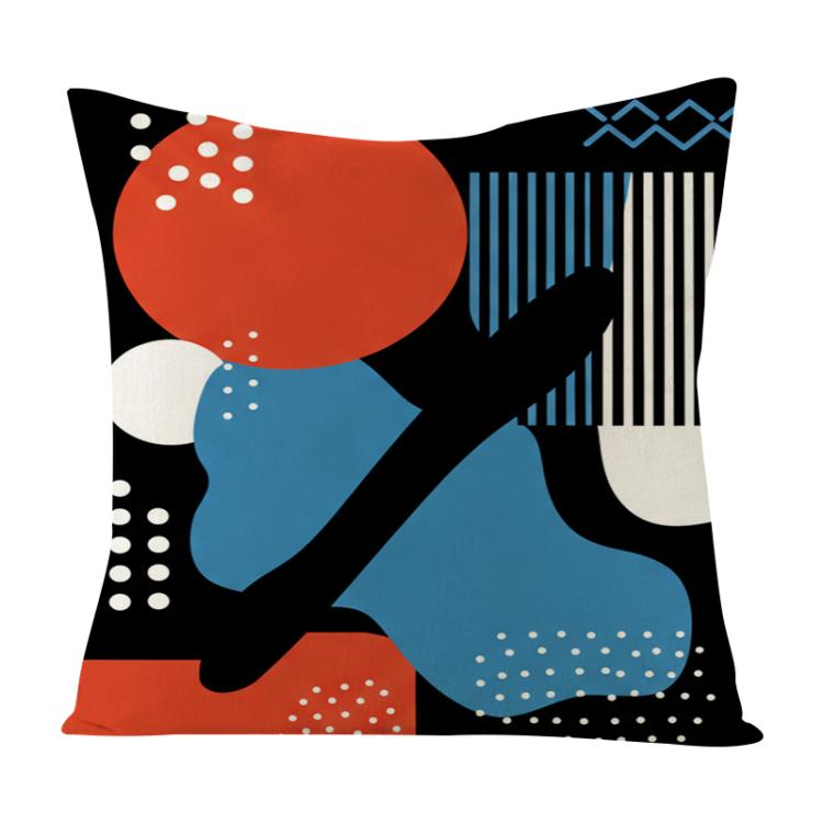 Abstract Doodle Printed Sofa Pillow Case No Core Print On Your Demand, 50x50cm, 60x60cm
