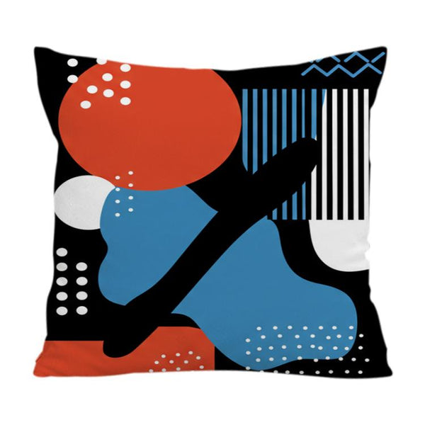 Abstract Doodle Printed Sofa Pillow Case No Core Print On Your Demand, 50x50cm, 60x60cm