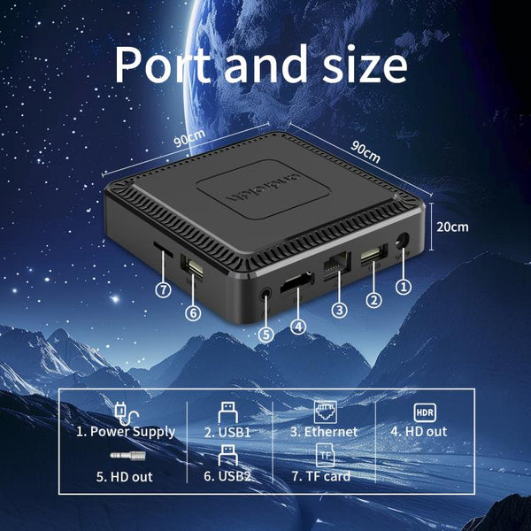 Q7 4K UHD Android 10 Smart TV Box with Remote Control, Allwinner H313 Quad-Core