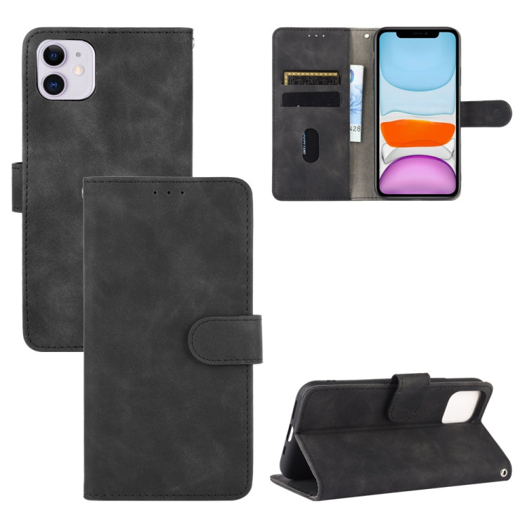 Solid Color Skin Feel Magnetic Buckle Horizontal Flip Calf Texture PU Leather Case with Holder & Card Slots & Wallet, For iPhone 11, For iPhone 11 Pro Max, For iPhone XS / X, For iPhone XR